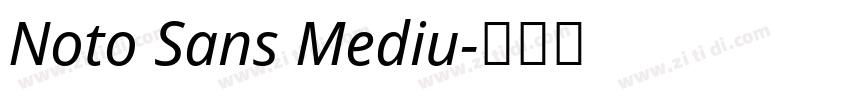 Noto Sans Mediu字体转换